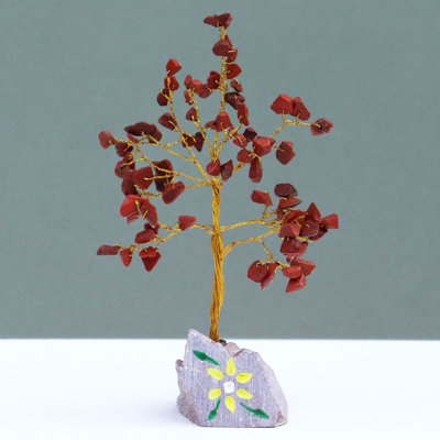 Handmade Jasper Gemstone Tree For Home Decor from B&Q