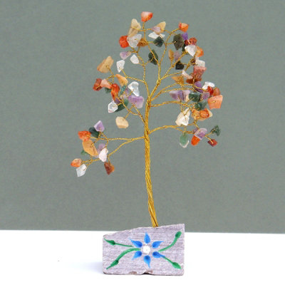 Handmade Multi-Gemstone Tree For Home Decor from B&Q