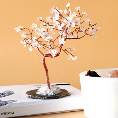 Large Gemstone Tree Rock Quartz On Agate Base (100 Stones)