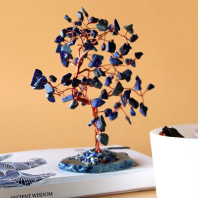 Large Gemstone Tree Sodalite On Agate Base (100 Stones)