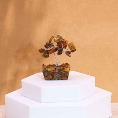 Mini Gemstone Tree On Orgonite Base Tigereye (15 Stones)