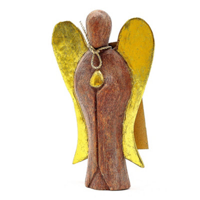 New Hatihati Angel Guardian 15Cm Gold from B&Q