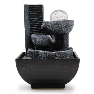 Tabletop Water Feature 18Cm Relaxing Pouring Pots from B&Q