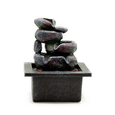 Tabletop Water Feature 20Cm Cascading Pots from B&Q