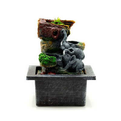 Tabletop Water Feature 20Cm Elephant In Love