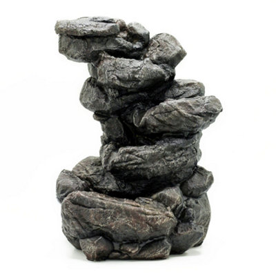 Tabletop Water Feature 35Cm Natural Rocks Formation from B&Q