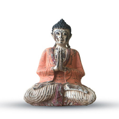 Vintage Hand Carved Buddha Statue 30Cm Welcome from B&Q