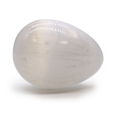 Enchanting 6Cm Selenite Egg From Morocco from B&Q