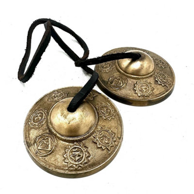 Tibetan Tingsha Seven Charkra Approx 7Cm Gold from B&Q