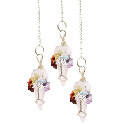 Magic Pendulum Seven Chakra Rock Quartz from B&Q