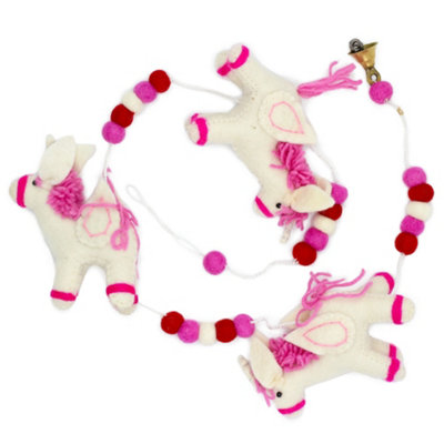 Felt Wall Hanging Unicorns Multicolor from B&Q