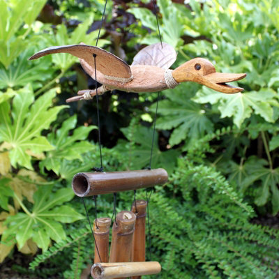 Handmade Coconut Duck Bamboo Wind Chimes from B&Q