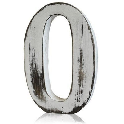 Handcrafted Shabby Chic Wooden Alphabet Letter O from B&Q