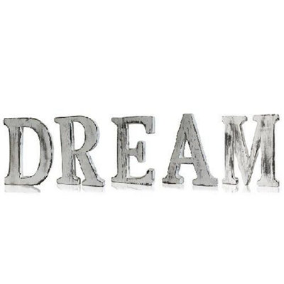  - Handcrafted Shabby Chic Wooden Letters Dream