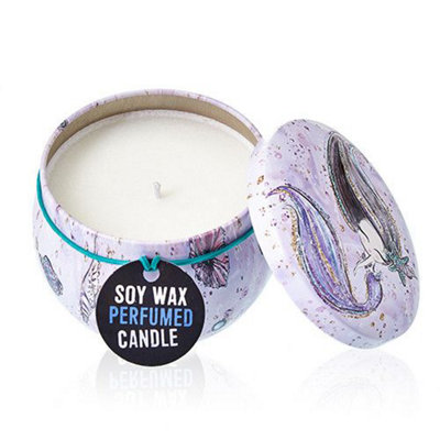  - Art Tin Candle Assorted Design Sea Life Rasberry