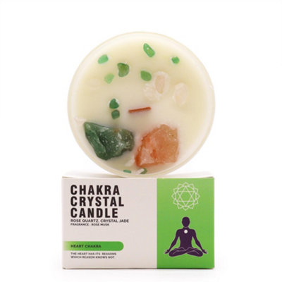 Chakra Crystal Candles Heart Chakra from B&Q