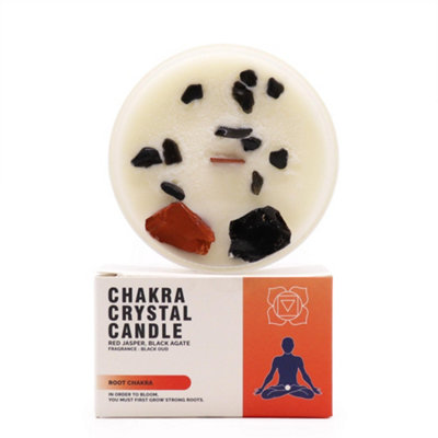 Chakra Crystal Candles Root Chakra from B&Q