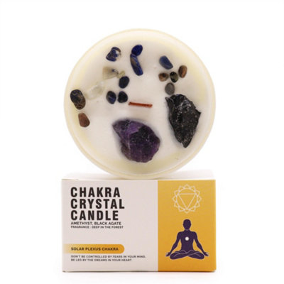 Chakra Crystal Candles Solar Plexus Chakra from B&Q