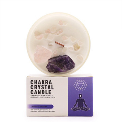 Chakra Crystal Candles Third Eye Chakra from B&Q