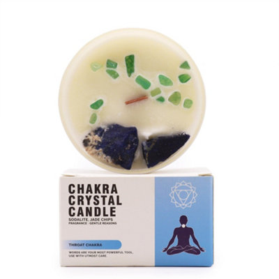 Chakra Crystal Candles Throat Chakra from B&Q