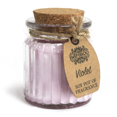 Violet Soy Pot Of Fragrance Candles from B&Q