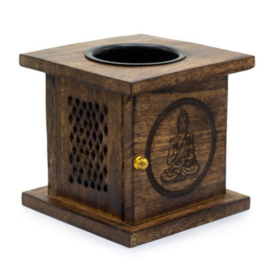Eco-Friendly Mango Wood Buddha Box Burner from B&Q