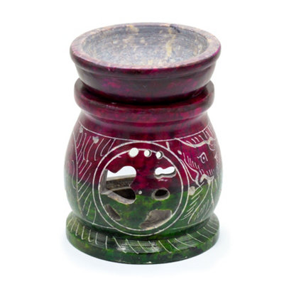 Small Colou Soapstone Oil Burner 8Cm Om & Elephant Multicolor from B&Q