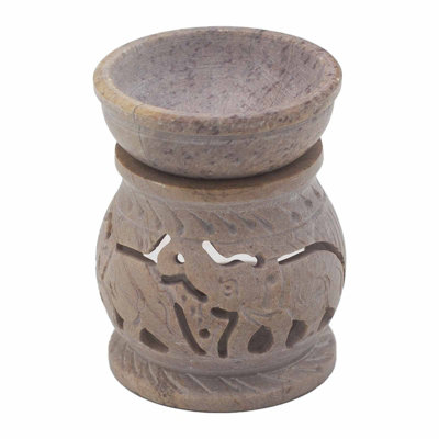 Small Soapstone Oil Burner 8Cm Elephant from B&Q