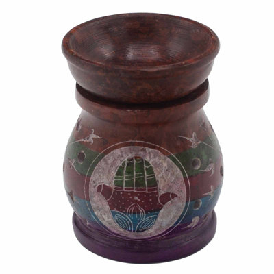 Soapstone Oil Burner 10Cm Hamsa Five Colours Multicolor from B&Q