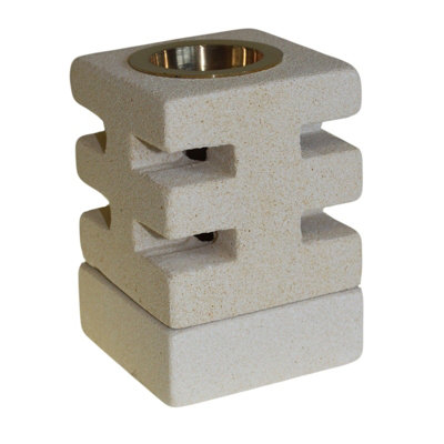Stone Oil Burner Abstract Cuts from B&Q