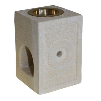 Stone Oil Burner Square Moorish from B&Q