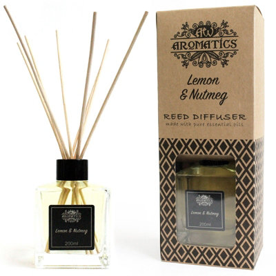 200Ml Lemon & Nutmeg Essential Oil Reed Diffuser