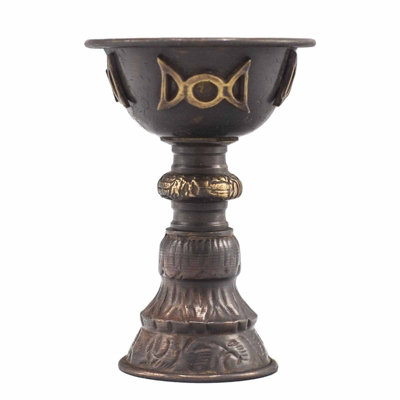 Antique Copper Ritual Goblet With Triple Moon from B&Q