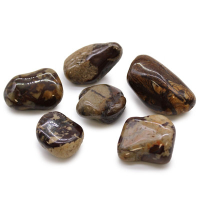 Large African Tumble Stones Jasper Nguni from B&Q