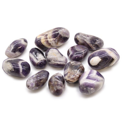 Medium African Tumble Stones Amethyst Chevron from B&Q