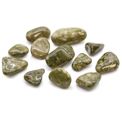 Medium African Tumble Stones Epidote Snowflake from B&Q