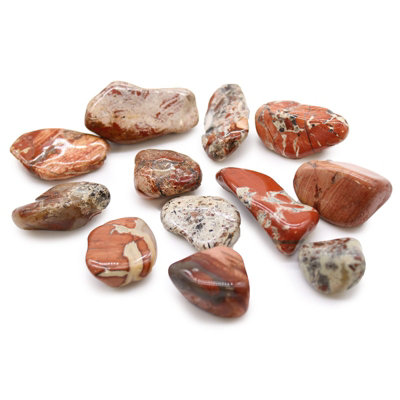 Medium African Tumble Stones Light Jasper Brecciated Multicolor from B&Q