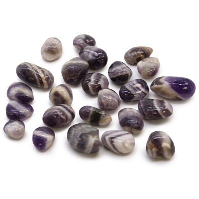 Small African Tumble Stones Amethyst Chevron from B&Q