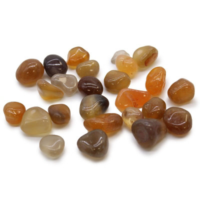 Small African Tumble Stones Carnelian Agate Mozambique from B&Q