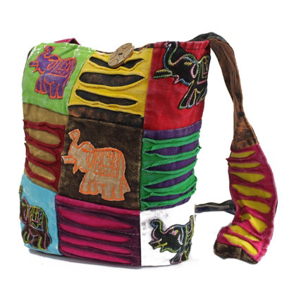 Ethnic Sling Bag Chocolate / Elephant Multicolor from B&Q