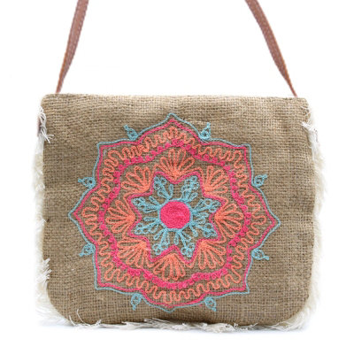 Fab Fringe Bag Mandela Embroidery Multicolor from B&Q