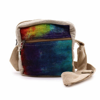 Tiedye Hemp Messegner Bag 1 Zip Multicolor from B&Q