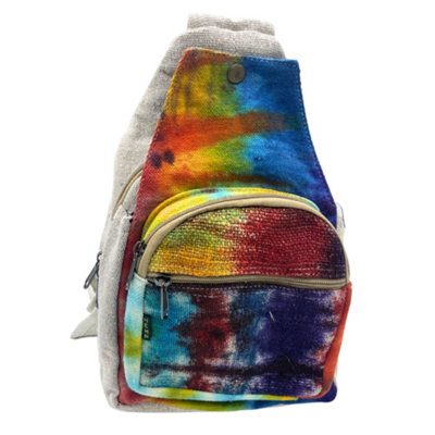 Tiedye Hemp Sling Shoulder Bag Multicolor from B&Q