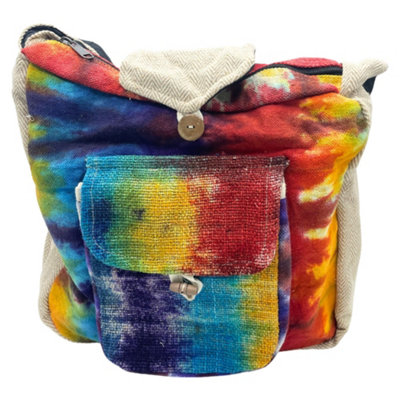 Tiedye Hemp Study Bag With Front Pocket Multicolor from B&Q