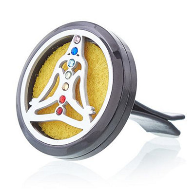 Car Diffuser Kit Pewter Yoga Chakra 30mm from B&Q