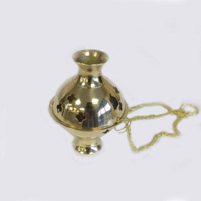 Brass Hanging Incense Burner With ChainMoradabad Artisan Craft from B&Q