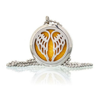 Aromatherapy Diffuser NecklaceAngel Wings 30mmReusable Pads from B&Q