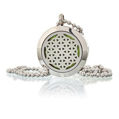 Aromatherapy Diffuser NecklaceFlower Of Life25mmReusable Pads from B&Q