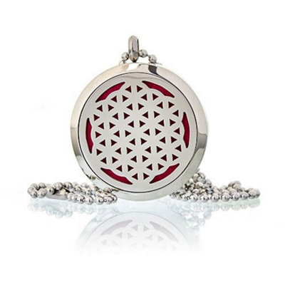 Aromatherapy Diffuser NecklaceFlower Of Life30mmReusable Pads from B&Q