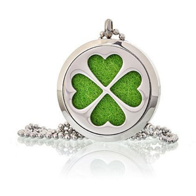 Aromatherapy Diffuser NecklaceFour Leaf Clover 30mmReusable Pads from B&Q